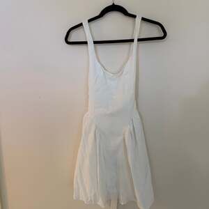 SHEIN White Open Back Bow Detail Mini Dress coquette bridal